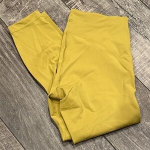 Lululemon Chartreuse Yellow Leggings Sz 12